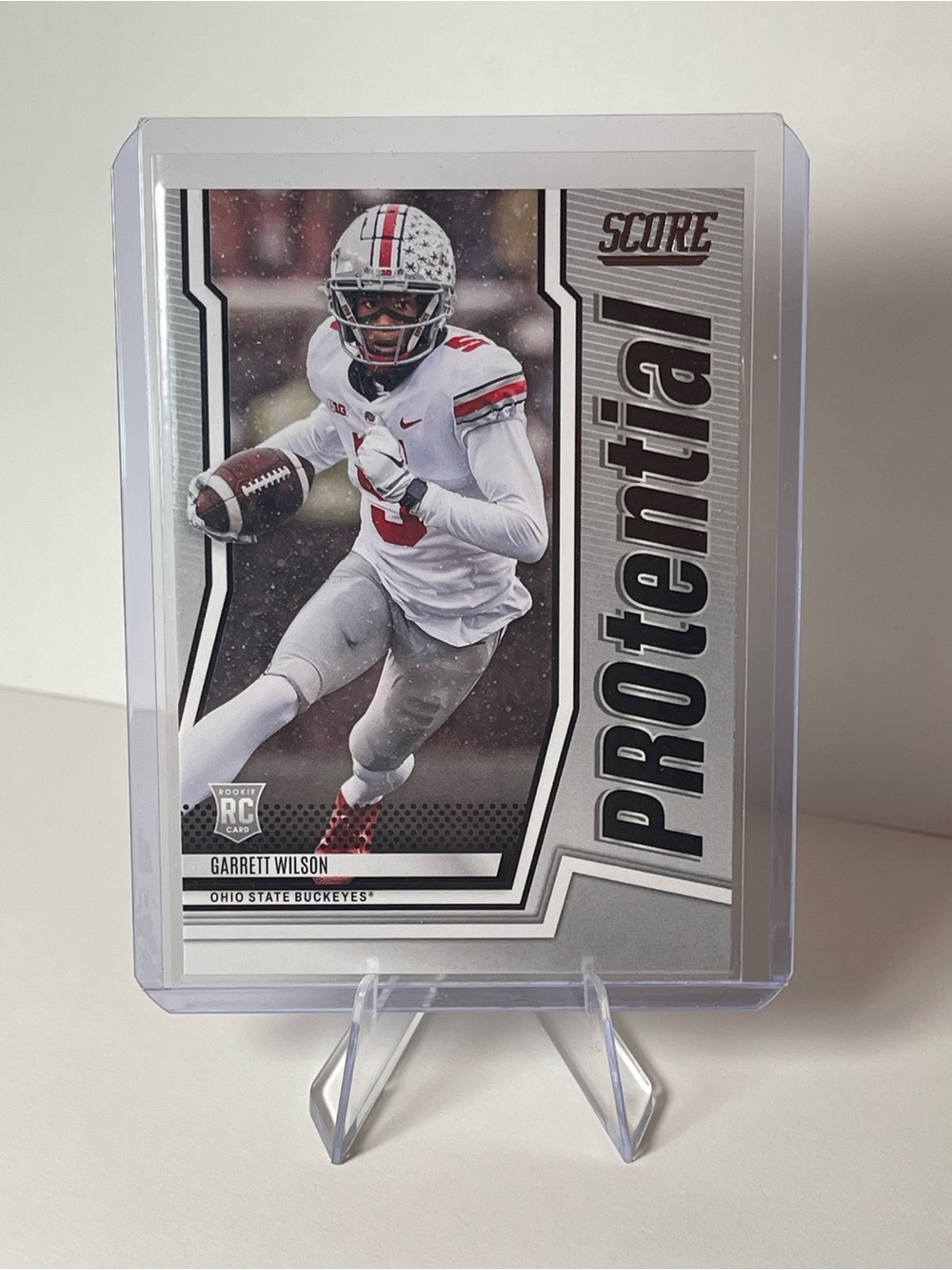 2022 Panini Score Garrett Wilson Protential RC #P-GW Ohio St Buckeyes